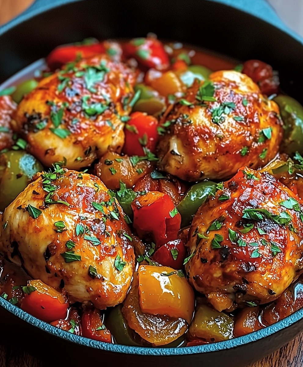 Poulet Basquaise aux Poivrons